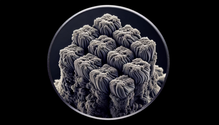 antimony, macro element view microscopic, award-winning macro photography from magazine,